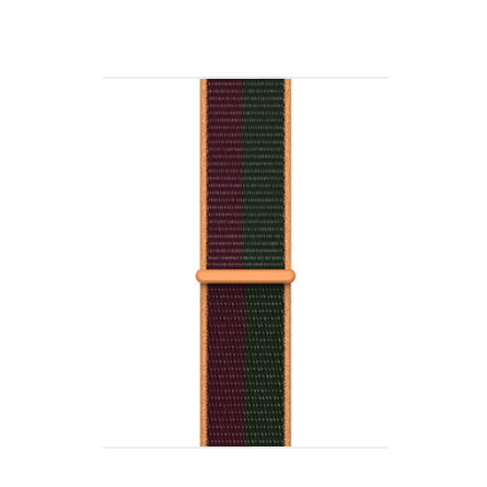 Cinturino Sport Loop ciliegia scuro/verde foresta per cassa Apple Watch da 42/44/45mm - Usato - Grado A PLUS