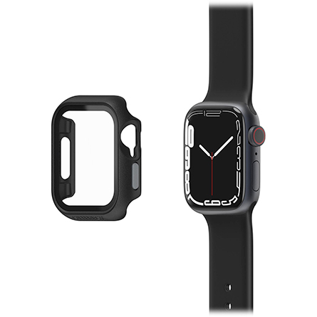 OtterBox Eclipse - Custodia con vetrino per Apple Watch Series 9/8/7 41mm - Pavement (Nero/Grigio)