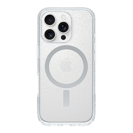 Cover OtterBox Symmetry Clear per iPhone 16 Pro compatibile MagSafe - Trasparente scintillante