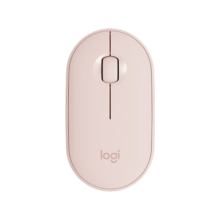 Mouse wireless e Bluetooth Pebble M350 di Logitech rosa