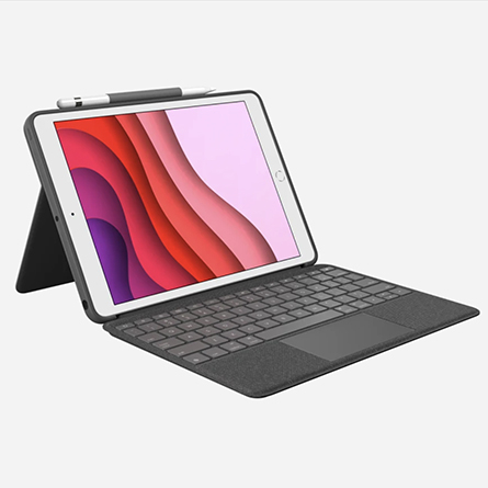 Custodia con tastiera retroilluminata Logitech Combo Touch per iPad 7a/8a e 9a generazione