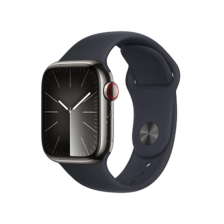 Apple Watch Series 9 GPS + Cellular acciaio grafite con cinturino Sport mezzanotte