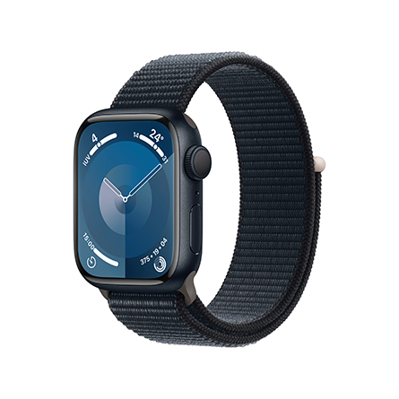 Apple Watch Series 9 alluminio mezzanotte con cinturino Sport Loop mezzanotte