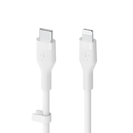 Cavo USB-C Flex in silicone con connettore Lightning bianco di Belkin 1m