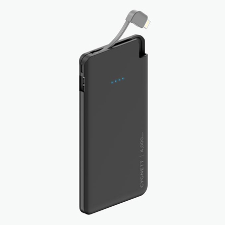 Power Bank ChargeUp Pocket di Cygnett da 4.000 mAh con cavo Lightning integrato CY1996PBCHE