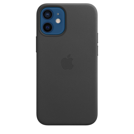 Custodia in pelle per iPhone 12 mini nero