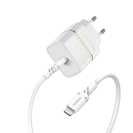 Caricatore da muro USB-C 20W + Cavo USB-C/Lightning da 1 metro bianco 