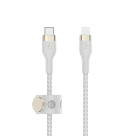 Cavo USB-C Pro Flex in silicone con connettore Lightning bianco di Belkin 1m