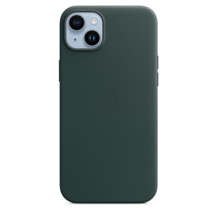 Custodia MagSafe in pelle per iPhone 14 Plus verde foresta