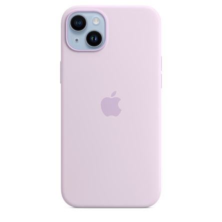 Custodia MagSafe in silicone per iPhone 14 Plus lilla