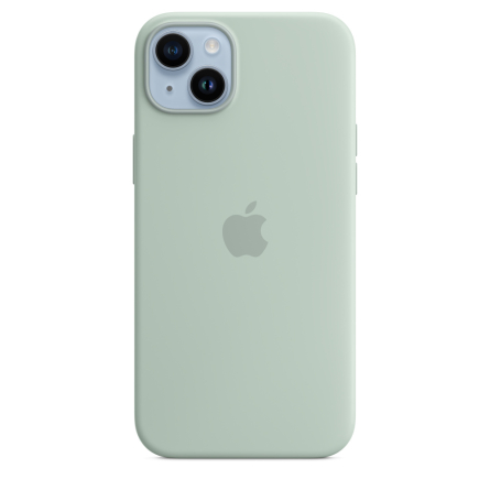 Custodia MagSafe in silicone per iPhone 14 Plus agave