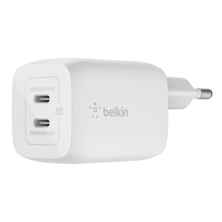 Doppio caricabatteria da parete GaN USB-C con PPS da 65 W + cavo da USB-C a USB-C