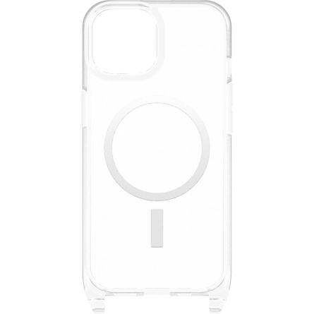 Custodia OtterBox React Series Necklace MagSafe per iPhone 15 - Trasparente