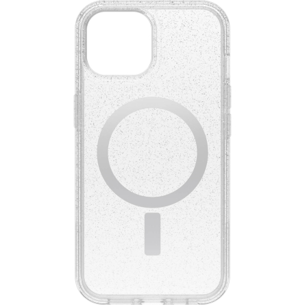 OtterBox Symmetry Clear compatibile MagSafe per iPhone 15 - Trasparente con glitter