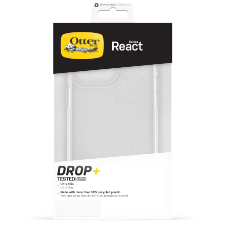 Custodia OtterBox React per iPhone 15 Pro Max - Trasparente con glitter