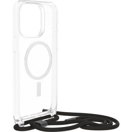 Custodia OtterBox React Series Necklace MagSafe per iPhone 15 Pro Max - Trasparente con glitter