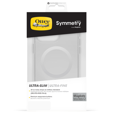 OtterBox Symmetry Clear compatibile MagSafe per iPhone 15 Pro Max - Trasparente