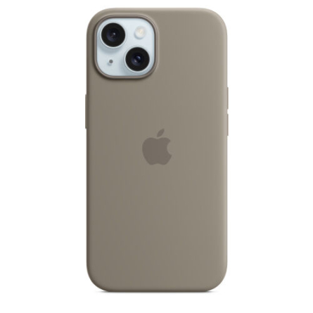 Custodia MagSafe in silicone per iPhone 15 - Grigio Creta