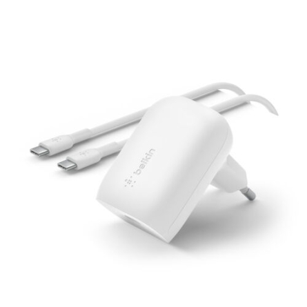 Caricabatterie Da Parete Con Pps Porta Usb-C Pd 30w 1m Pvc C-C - Bianco