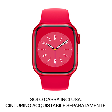 Cassa Apple Watch Series 8 GPS 41mm alluminio (PRODUCT)RED ricondizionata - Eccellente