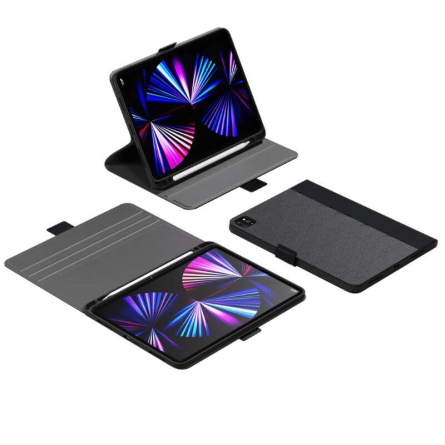 Custodia Cygnett TekView Slimline con porta Apple Pencil per iPad Pro 11" 2024 - Nero