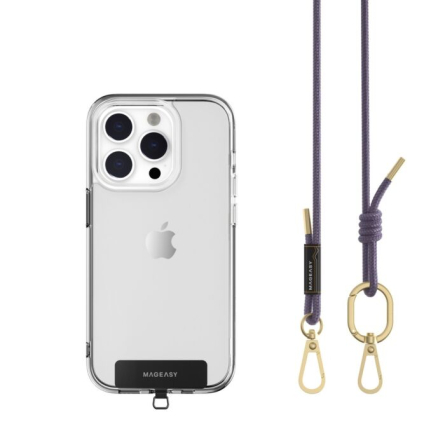 Tracolla 6mm + Gancio per iPhone - Viola