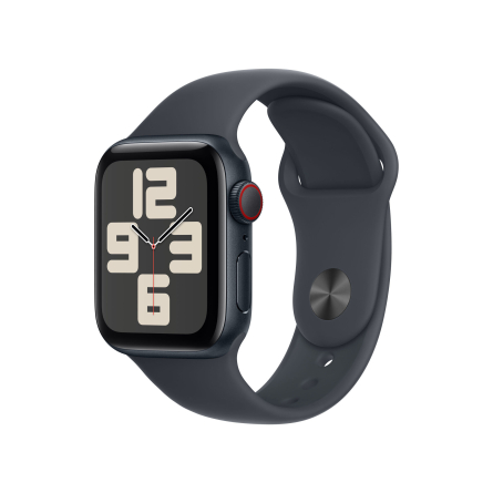 Apple Watch SE GPS + Cellular 40mm alluminio mezzanotte con cinturino Sport mezzanotte - S/M