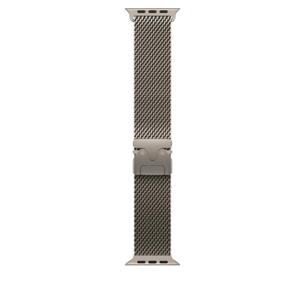 Cinturino Apple Loop in maglia milanese in titanio naturale 49mm - Small