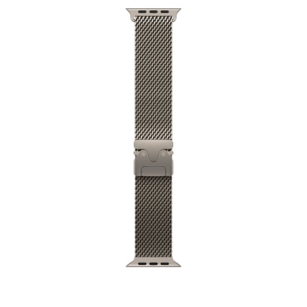 Cinturino Apple Loop in maglia milanese in titanio naturale 49mm - Medium
