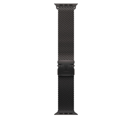 Cinturino Apple Loop in maglia milanese in titanio nero 49mm - Medium