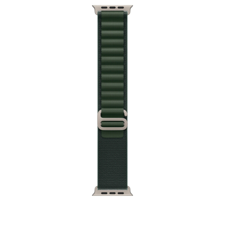 Cinturino Apple Alpine Loop per Apple Watch Ultra 49mm in titanio naturale - Large - Verde scuro