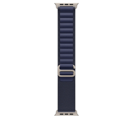Cinturino Apple Alpine Loop per Apple Watch Ultra 49mm in titanio naturale - Large - Blu navy