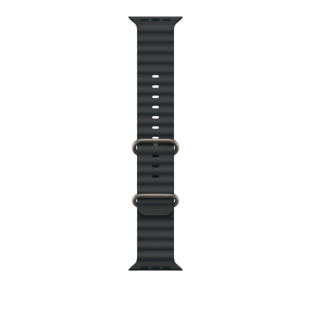 Cinturino Apple Ocean per Apple Watch Ultra 49mm in titanio naturale - Nero