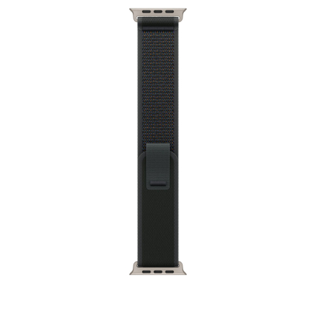 Cinturino Apple Trail Loop per Apple Watch Ultra 49mm in titanio naturale - S/M - Nero