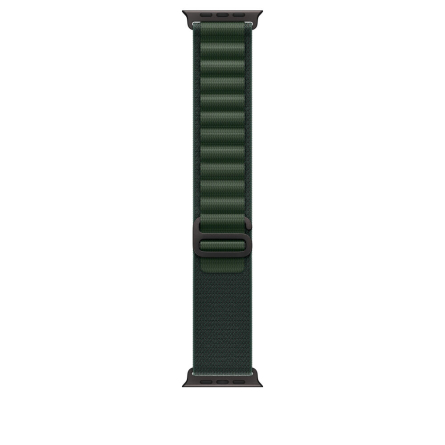 Cinturino Apple Alpine Loop per Apple Watch Ultra 49mm in titanio nero - Medium - Verde scuro