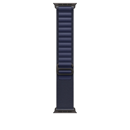 Cinturino Apple Alpine Loop per Apple Watch Ultra 49mm in titanio nero - Medium - Blu navy