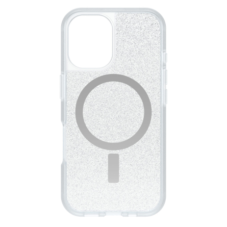 Cover OtterBox React Series compatibile MagSafe per iPhone 16 - Trasparente scintillante