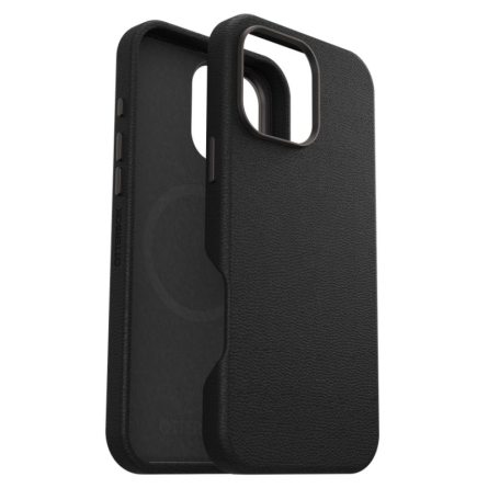 Cover OtterBox Symmetry Series Cactus Leather compatibile MagSafe per iPhone 16 Pro Max - Nero