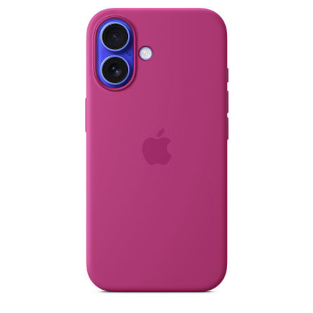Custodia Apple MagSafe in silicone per iPhone 16 - Fucsia