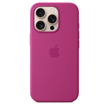 Custodia Apple MagSafe in silicone per iPhone 16 Pro - Fucsia