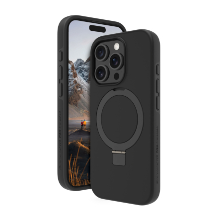 Custodia Iceland Ultra D3O MagSafe Kickstand per iPhone 16 Pro Max - Nero