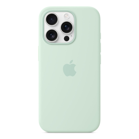 Custodia Apple MagSafe in silicone per iPhone 16 Pro – Acquamarina