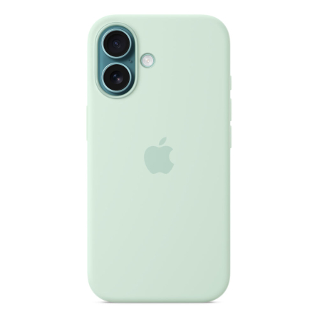 Custodia Apple MagSafe in silicone per iPhone 16 – Acquamarina
