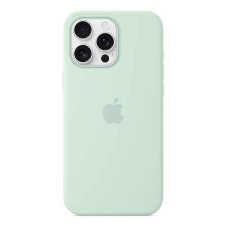 Custodia Apple MagSafe in silicone per iPhone 16 Pro Max – Acquamarina