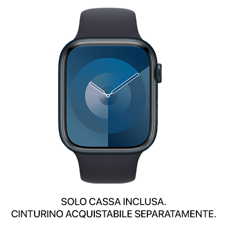 Cassa Apple Watch Series 9 GPS 45mm alluminio mezzanotte ricondizionata - Ottimo