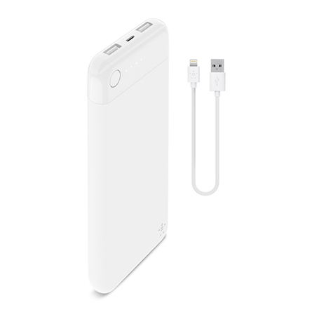 Batteria esterna da 10.000MAH con connettore Lightning + Cavo Lightning bianco