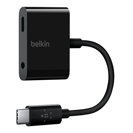 Adattatore audio RockStar di Belkin da 3,5 e ricarica USB-C