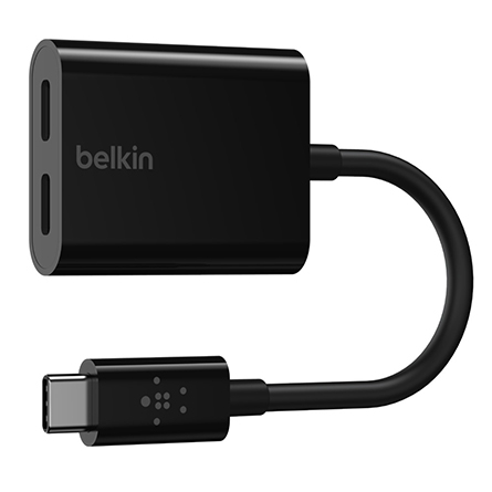 Adattatore audio e ricarica USB-C Connect di Belkin nero