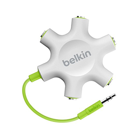 Sdoppiatore audio Belkin RockStar con 5 prese bianco