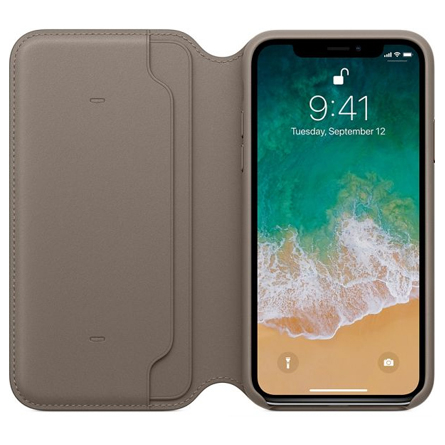 Custodia Folio Apple per iPhone X in pelle